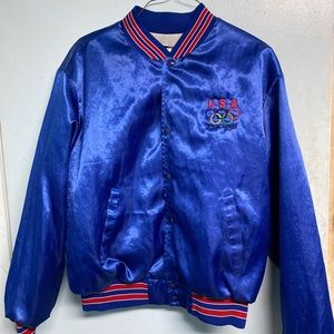 Vintage Retro USA Olympic Bomber Jacket